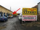 Příjezd k Pneuservisu Ústí nad Labem